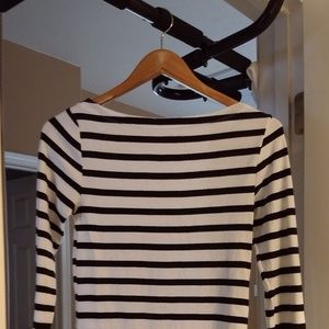 GAP Black White NWOT soft boatneck top